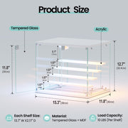 LED Glass Door Display Case RGB Music Sync 5-Tier Adjustable Figure Showcase