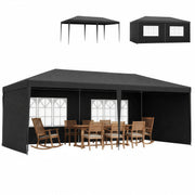 6m x 3m Garden Gazebo Marquee Canopy Party Tent Canopy Patio Dark Grey