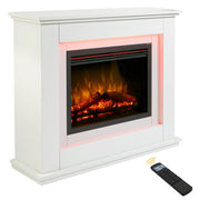 Electric Fireplace with Surround, LED Flame & Mood Light – Endeavour Castleton
