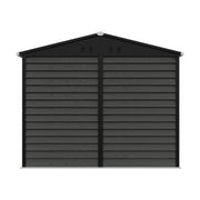 8 x 7FT Galvanised Garden Shed Apex Roof Outdoor Storage House with Foundation