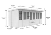 Total Sheds Pent Summer House Various Sizes Pressure Treated UK Manufactured