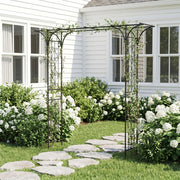 2M Garden Arch Metal Archway Gate Rose Vine Plants Climbing Trellis Heavy Duty