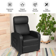 Modern Upholstered Recliner Armchair Sofa Lounge Chair Adjustable Backrest Home