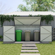 Galvanized Steel Garden Bicycle Storage Bike Tool House Outdoor Wheelie Bin Shed