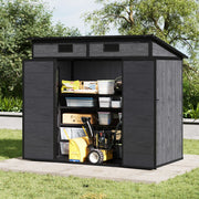 8x4 6x4 8x6 Large Plastic Shed Outdoor Garden Tools Storage House w/ Door&Window
