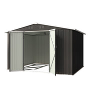 Garden Shed 10X8FT Metal Apex Roof With Free Foundation Base Storage House Anthr