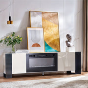 Electric Fireplace with TV Stand Unit Cabinet LED Fire Flame Heater Living Room