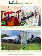 Marquee Gazebo HEAVY DUTY COMMERICAL PE 220gsm 4x6 4x8 5x10 6x12