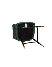 Zurich Modern Velvet Padded Bar Stool Chair with Black Metal Legs