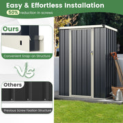 Outdoor Lockable Bicycle Shed Equipment Storage Tool Box Garden Log Garbage Bin