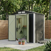 6x4ft 5x3ft 3x2ft Garden Storage Bike Tool Shed Sloped Roof Outdoor Garbage Bin