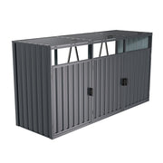 6 5.3ft Metal Bin Shed Triple Wheelie Bin Storage Cover Rubbish Dustbin 2 3 Shed