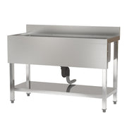 Commercial Sink Kitchen Stainless Steel Single Bowl Catering Hand Wash & Shelf