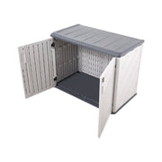 975L Garden Storage Utility Cushion Box Outdoor Waterproof Chest Shed with Base