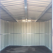 10x8FT Extra Large Garden Shed Metal Apex Roof Outdoor Storage With Door & Vent
