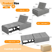 4-in-1 Multifunction Folding Sofa Bed Convertible Sleeper Chair Pull Out Lounge