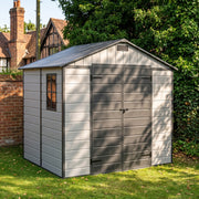 Plastic Garden Shed 8x4FT 8x6FT 8x8FT Apex Roof Outdoor Storage Sheds Tool Box