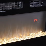 70'' TV Stand Cabinet With Insert Electric Fireplace Unit W/ LED 12 Colour Media