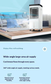 10L Portable Air Cooler Fan 3-in-1 Mobile Cooling Conditioner Humidifier Remote