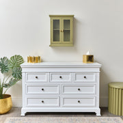 Olive Green Reeded Glass Wall Cabinet wall shelving shelf bathroom storage