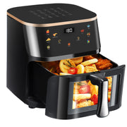 OYAJIA Air Fryer 10L with Easy-View Window, Touch Controls, Nonstick, 6 Function