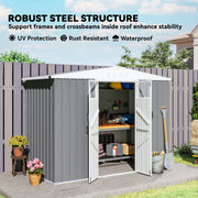 8 x 4 ft Garden Storage Shed, Outdoor Metal Shed Refurbished
