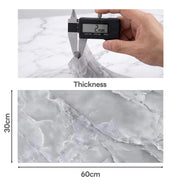 48X Marble Tiles Wall Sticker Self-Adhesive Stick Kitchen Bathroom Decor 30*60CM