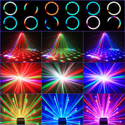 105W Moving Head Party Light Rotating Disco Ball Laser Beam Strobe Remote DMX