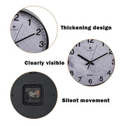 30cm Grey Marble Wall Clock Silent Living Room Bedroom Office Home Decor UK