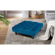 Large Square Footstool Coffee Table Upholstery Fabric Footstools Matching Button
