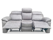 Brand New 3 Seater plus 2 Seater Recliner Sofa set Leather Suede Fabric Grey