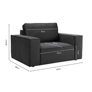 Dusk Brooklyn Ink Velvet Loveseat RRP £660