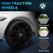 AIYAPLAY 12V BMW M4 Licensed Kids Electric Car w/ Remote, Suspension, White