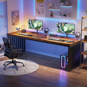 180cm Long Computer Desk 2 Person Desk Workstation Study Desk for Home Office