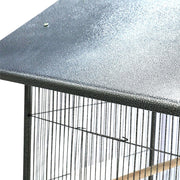 LARGE Bird Cage Rolling Metal Pet Parrot Lovebird Cage Aviary Extra StorageShelf