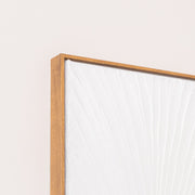 Extra Large White Ginkgo Textured Wall Art - 55cm x 80cm