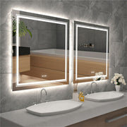 Oversized Bathroom Mirror LED Lighted Wall Mirror with Demister Exclusive Design