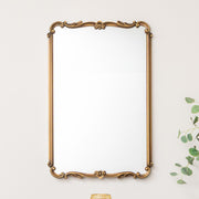 Antique Gold Ornate Framed Wall Decorative Mirror - 90cm x 60cm