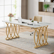 Tribesigns Executive Desk, Modern Large Office Computer Desk Conference Table