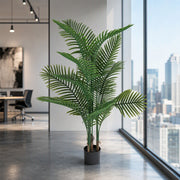 6FT Artificial Palm Tree IndoorTall Faux Tree Lifelike Leaves Tropical Areca