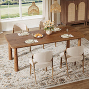 63-Inch Solid Wood Dining Table Farmhouse Rectangle Kitchen Table for 4-6 People