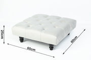 Large Square Footstool Coffee Table Upholstery Fabric Footstools Matching Button