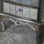 Pair mirrored bedside tables bedroom living room furniture French shabby chic
