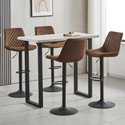 4PCS Swivel Bar Stools Velvet/Faux Suede Breakfast Adjustable Height Bar Chair