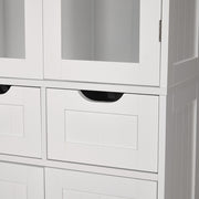 67'' Cabinet Tall Freestanding Bathroom Bedroom 2Drawer 4 Doors Storage Cupboard