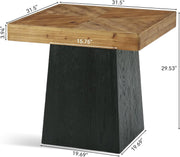 Solid Wood Square Dining Table 80CM Farmhouse Kitchen Table for 2-4 Person