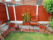 Outdoor Tall Wooden Garden Planter with Trellis Climbing Frame Raised Bed Decor