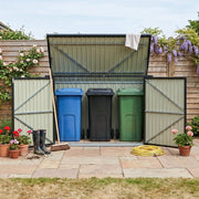 Galvanized Steel Garden Bicycle Storage Bike Tool House Outdoor Wheelie Bin Shed