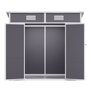 6x4 FT Large Plastic Shed Outdoor Garden Tools Storage House with 2 Door, Window