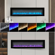 Electric Fireplace LED Wall Mount Inset 9 Flame Fire Remote Heater Stove 40 inch